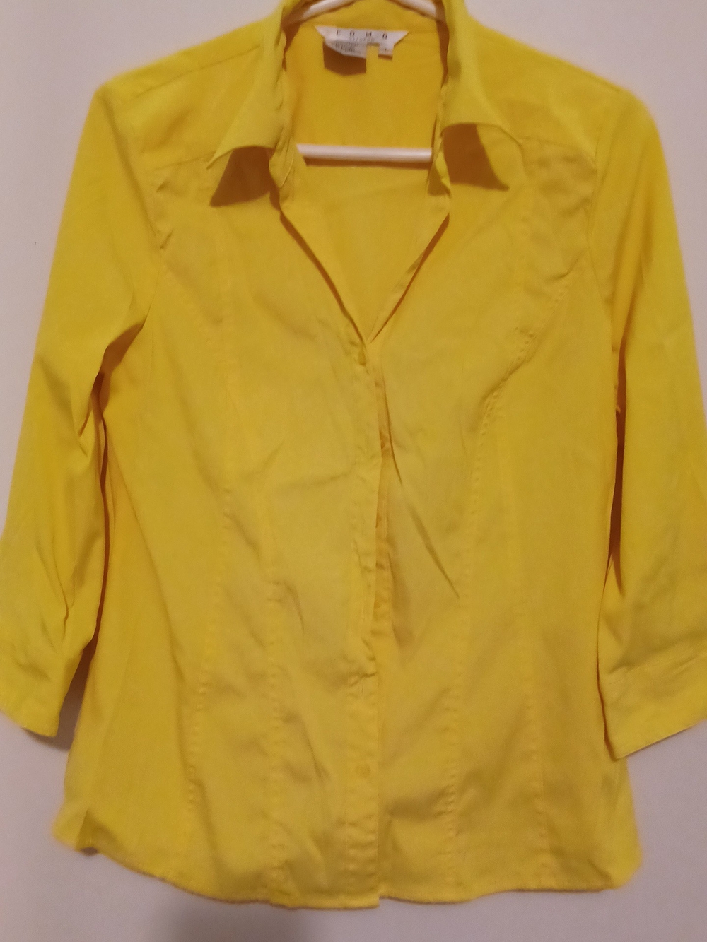 Bright Yellow Collared Button-Down Shirt by COMO